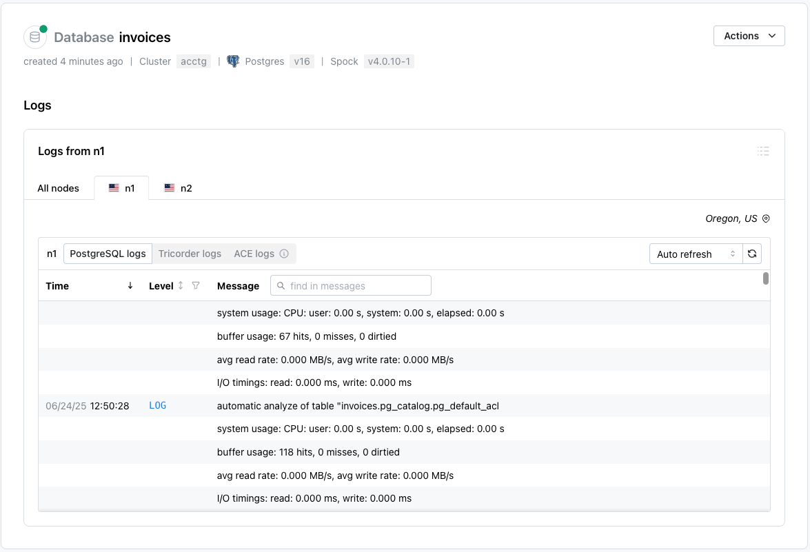 Viewing log files
